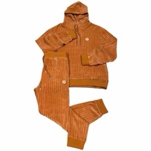Sergio Tacchini Chenille Hoodie & Pant Set - Bombay Brown